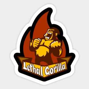 Lethal Gorilla Logo Illustration Sticker